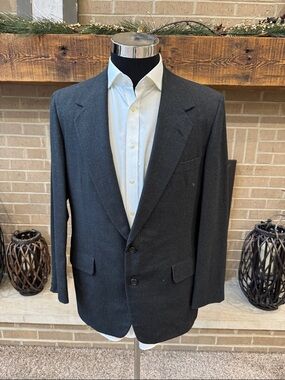 The Andover Shop mens 42R charcoal gray wool 2-button suit jacket EUC
